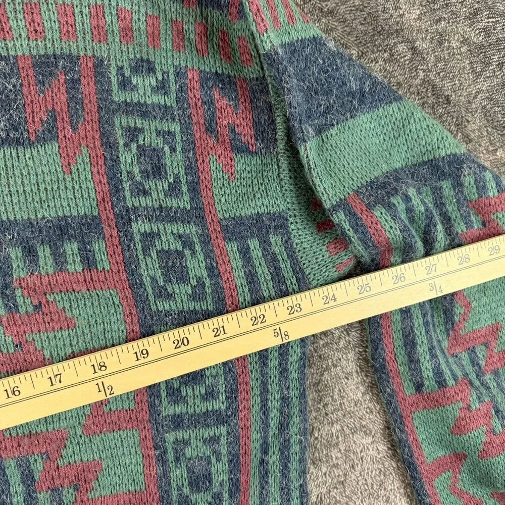 Vtg Mcgregor Fair Isle Nordic Multicolor Aztec Sweater Mock Neck Men's XL USA